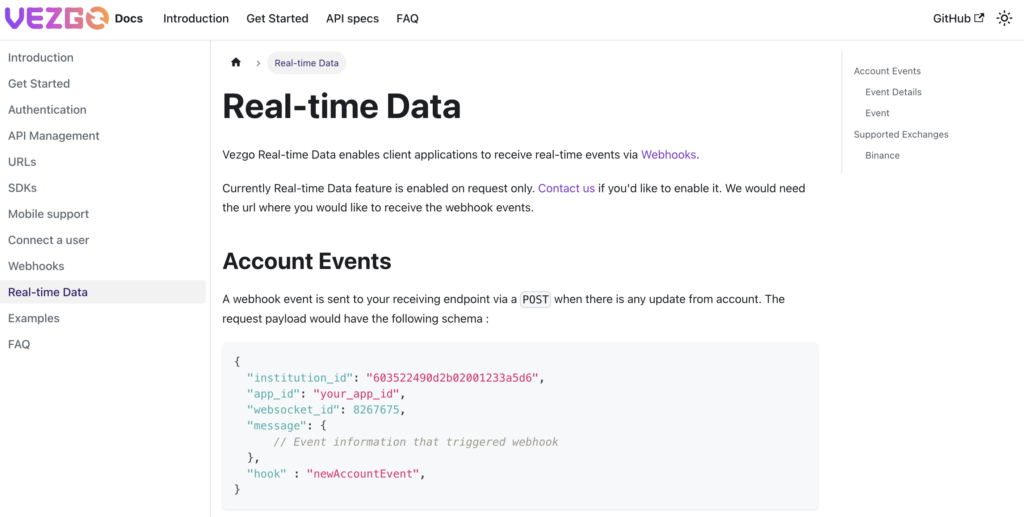 Binance API Real-Time Data
