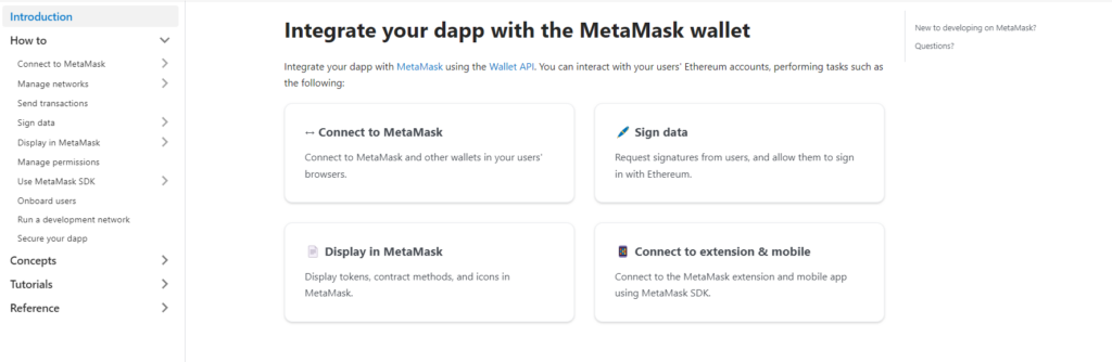 Metamask API